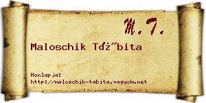 Maloschik Tábita névjegykártya